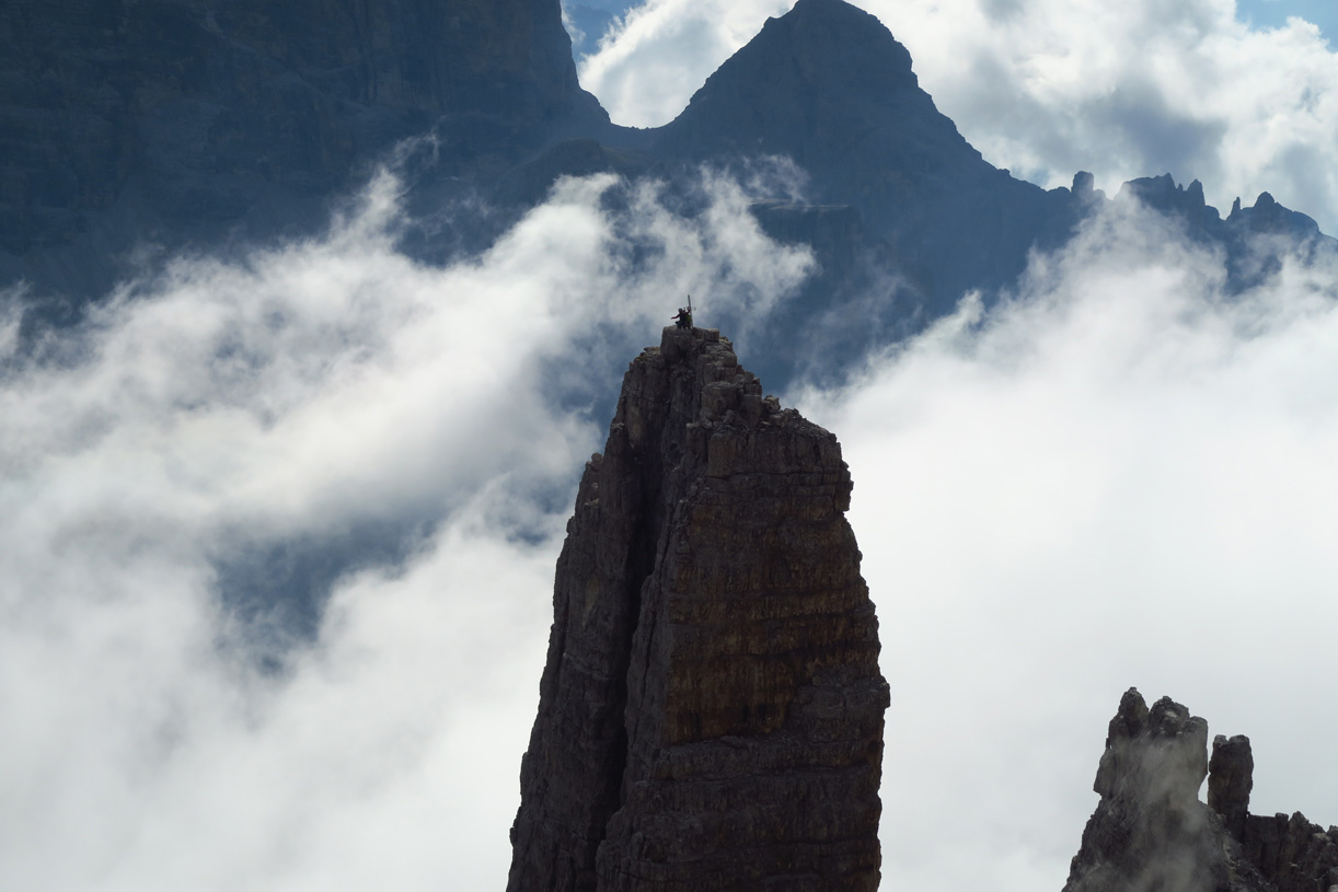 Kleine Zinne Normalweg mit Bergführer Drei Zinnen Dolomiten